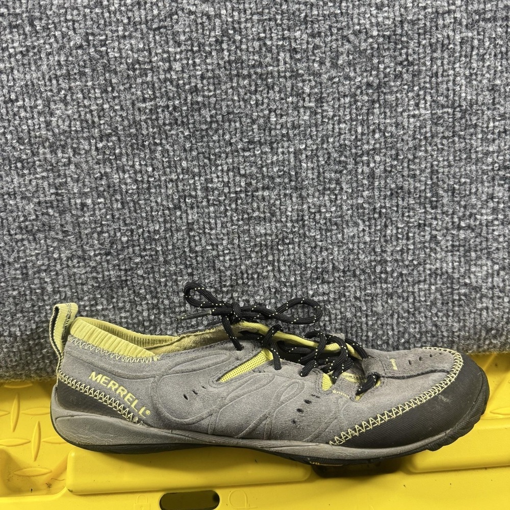 Merrell Contour Glove Shoes Womens Size 7 Gray Suede Hiking Trail Vibram J68434